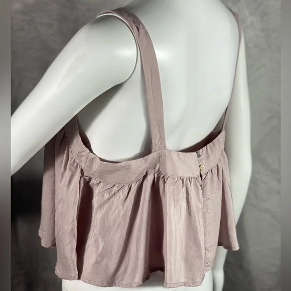 Hommage Pale Lavender Flowy Tank Top Crop - Picture 5 of 8